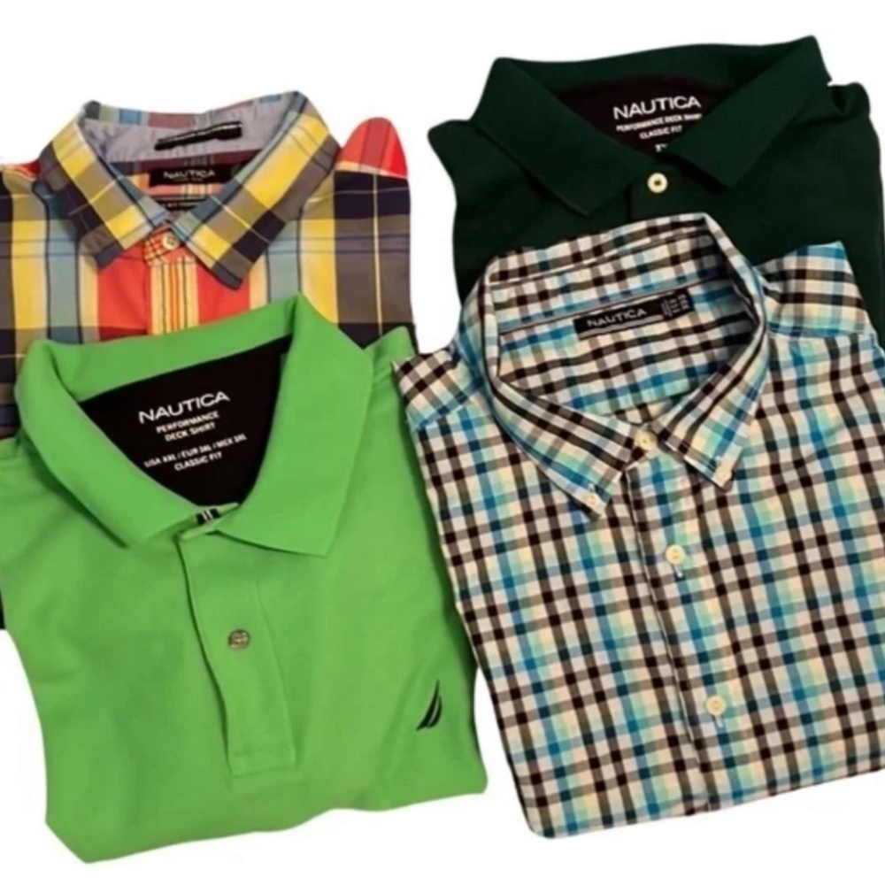 Nautica Bundle of 2 Short & 2 Long Sleeve Shirts Size XXL